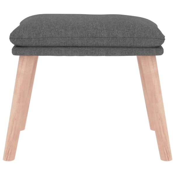 vidaXL fodskammel 45x29,5x35 cm stof lysegrå