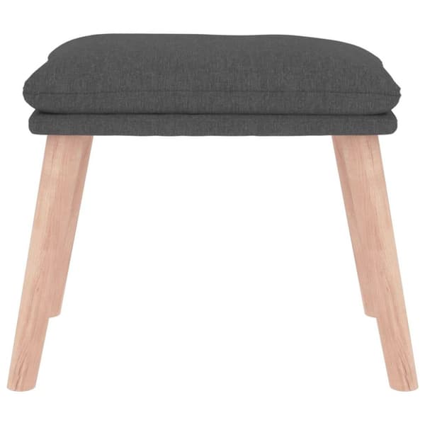 vidaXL fodskammel 45x29,5x35 cm stof mørkegrå