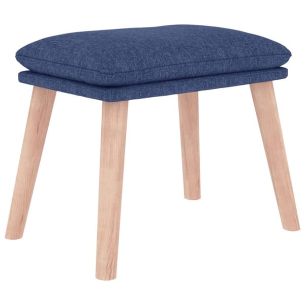 vidaXL fodskammel 45x29,5x35 cm stof blå