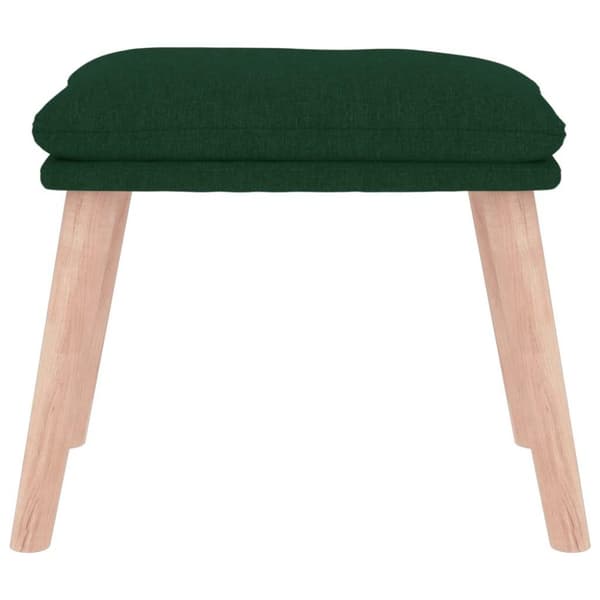 vidaXL fodskammel 45x29,5x35 cm stof mørkegrøn