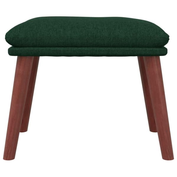 vidaXL fodskammel 45x29,5x35 cm stof mørkegrøn