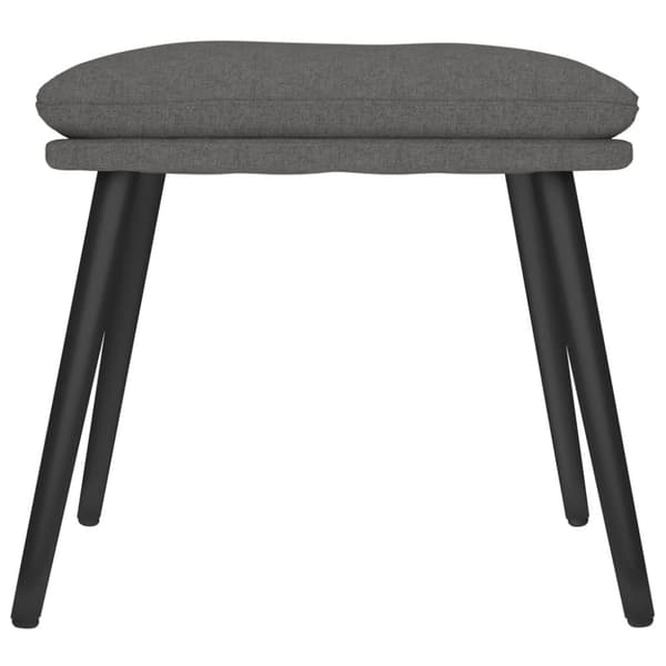 vidaXL fodskammel 45x29,5x35 cm stof mørkegrå