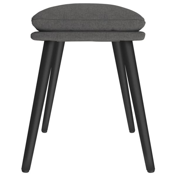 vidaXL fodskammel 45x29,5x35 cm stof mørkegrå