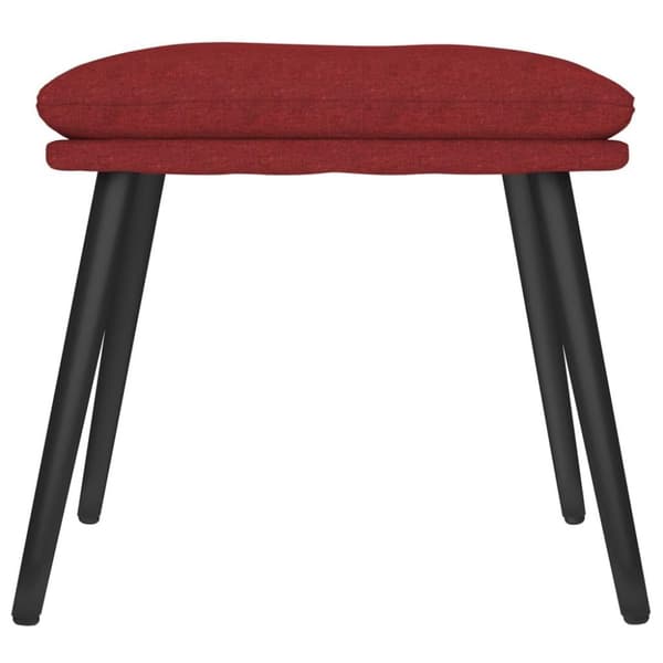 vidaXL fodskammel 45x29,5x35 cm stof vinrød