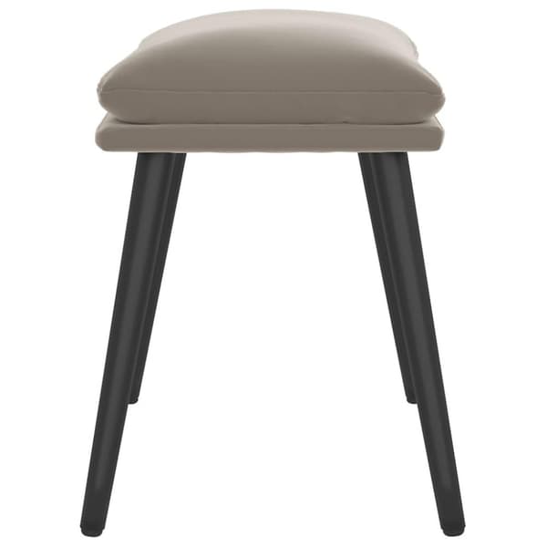 vidaXL fodskammel 45x29,5x35 cm fløjl lysegrå