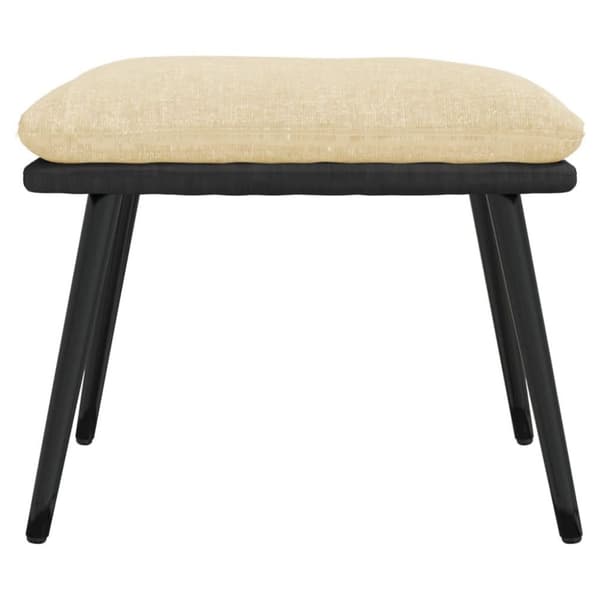 vidaXL fodskammel 45x29,5x35 cm stof og kunstlæder cremefarvet