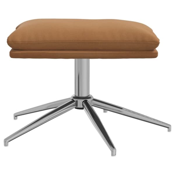 vidaXL fodskammel 60x60x35 cm mikrofiberstof gråbrun