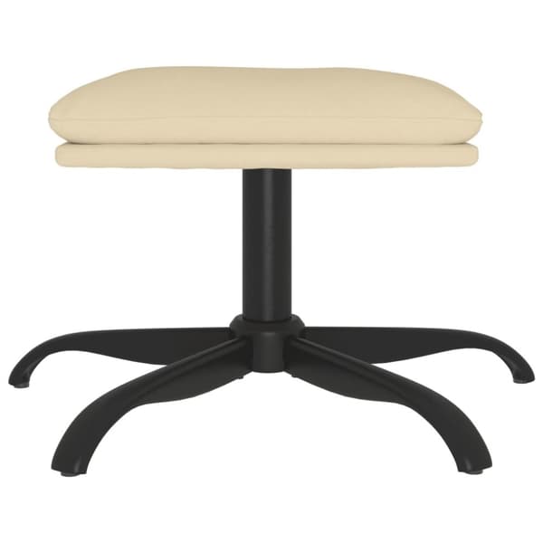 vidaXL fodskammel 60x60x36 cm stof cremefarvet
