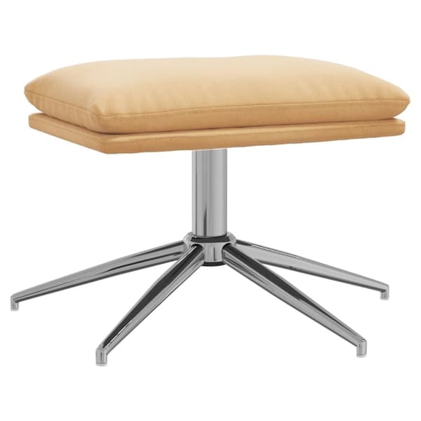 vidaXL fodskammel 60x60x35 cm mikrofiberstof cremefarvet