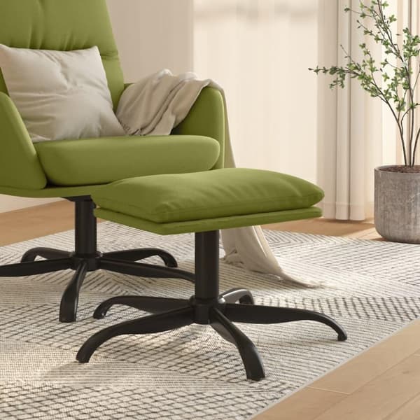 vidaXL fodskammel 60x60x36 cm fløjl lysegrøn