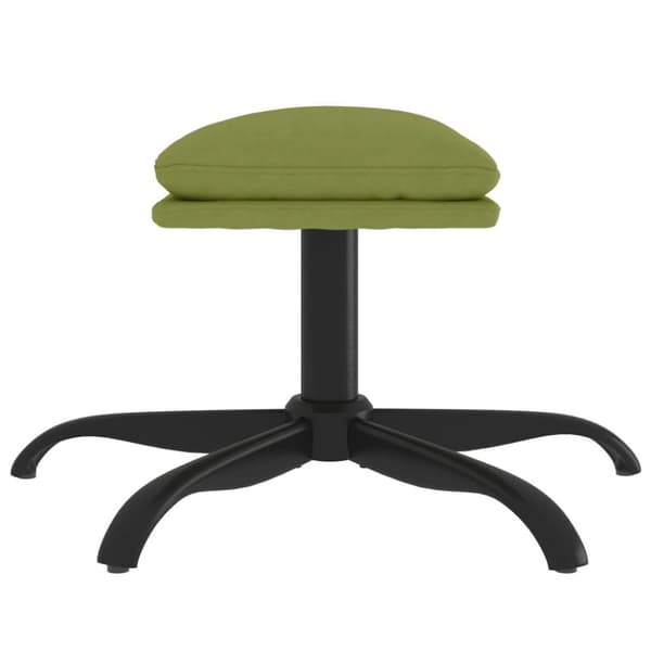 vidaXL fodskammel 60x60x36 cm fløjl lysegrøn