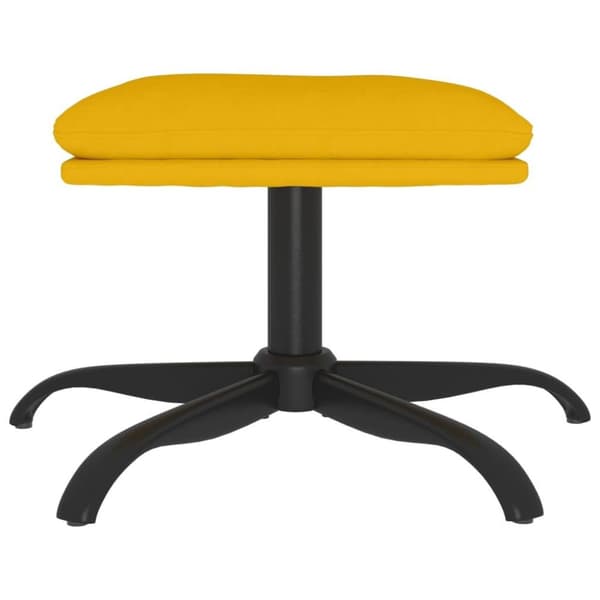 vidaXL fodskammel 60x60x36 cm fløjl sennepsgul