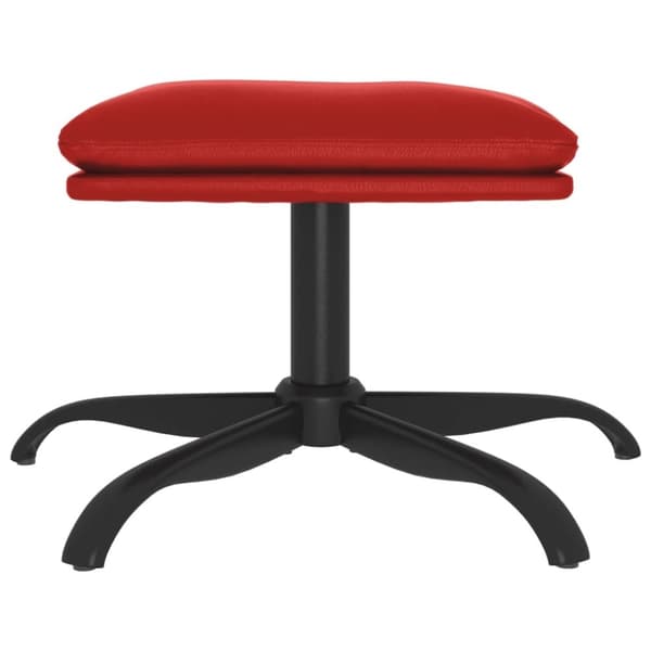 vidaXL fodskammel 60x60x36 cm kunstlæder vinrød