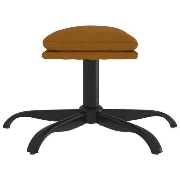 vidaXL fodskammel 60x60x36 cm fløjl brun