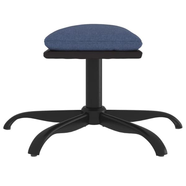 vidaXL fodskammel 60x60x36 cm stof og kunstlæder blå