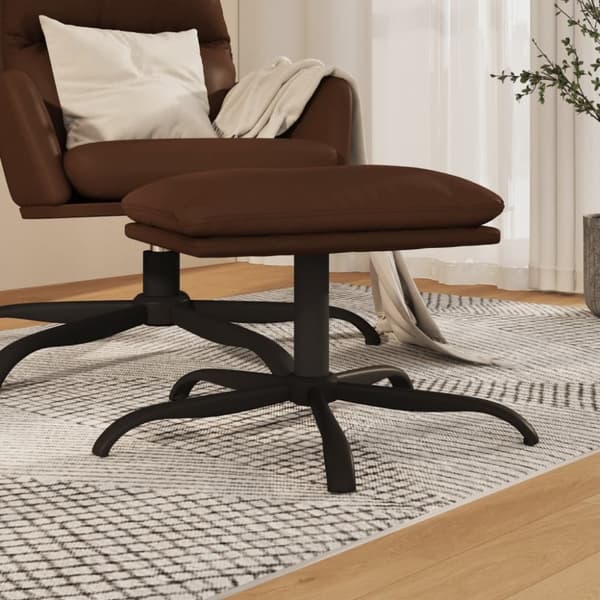 vidaXL fodskammel 45x29,5x36 cm kunstlæder brun