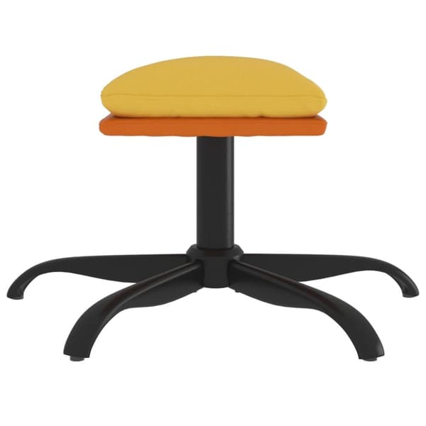 vidaXL fodskammel 60x60x36 cm stof og kunstlæder sennepsgul
