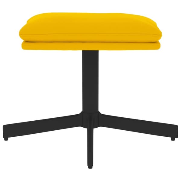 vidaXL fodskammel 60x60x36 cm fløjl sennepsgul