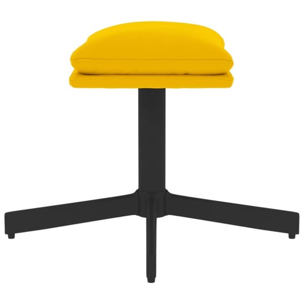 vidaXL fodskammel 60x60x36 cm fløjl sennepsgul