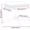 Miniatyrbillede 7 af 7: vidaXL fodskammel 60x60x36 cm fløjl sennepsgul