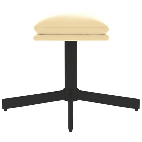 vidaXL fodskammel 60x60x36 cm fløjl cremefarvet