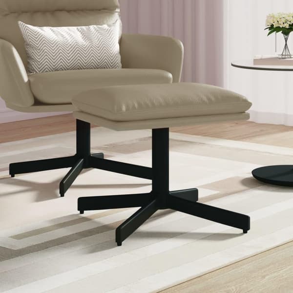 vidaXL fodskammel 60x60x36 cm kunstlæder cappuccino