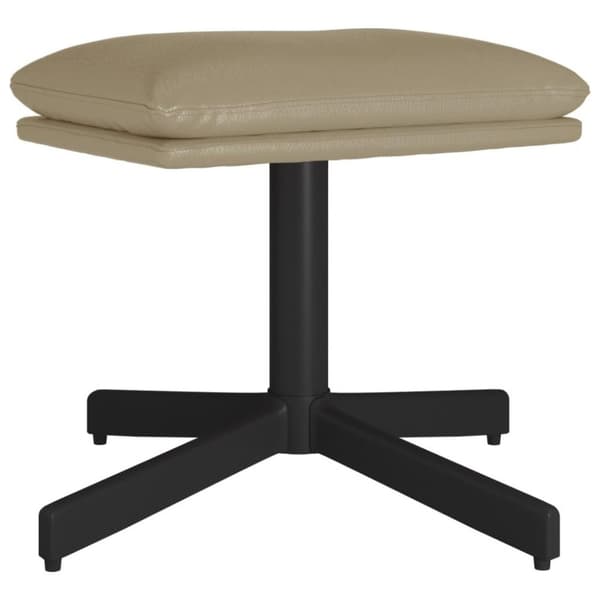vidaXL fodskammel 60x60x36 cm kunstlæder cappuccino