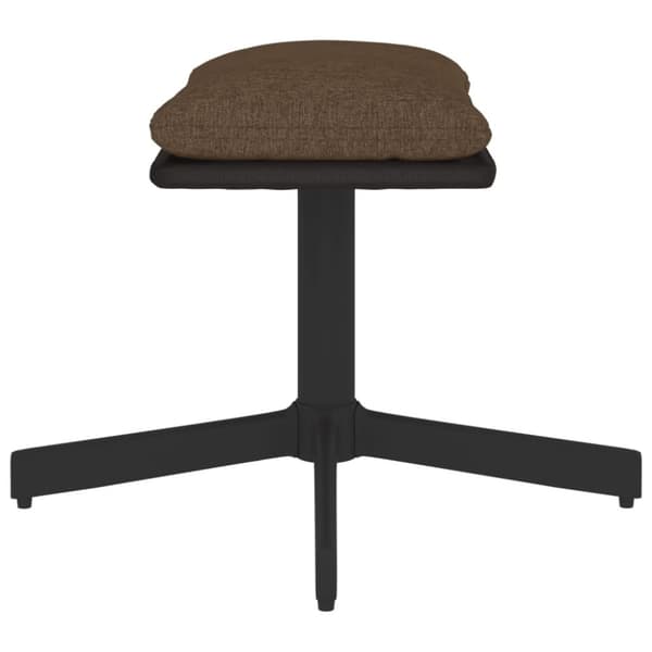 vidaXL fodskammel 60x60x36 cm stof og kunstlæder brun
