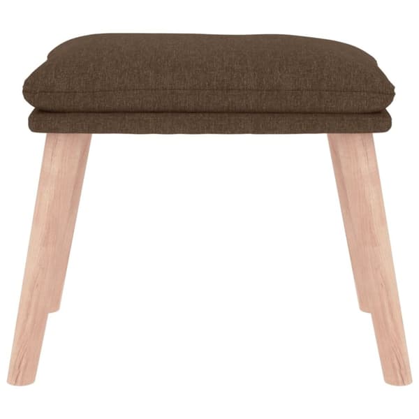 vidaXL Fotpall brun 45x29,5x35 cm tyg