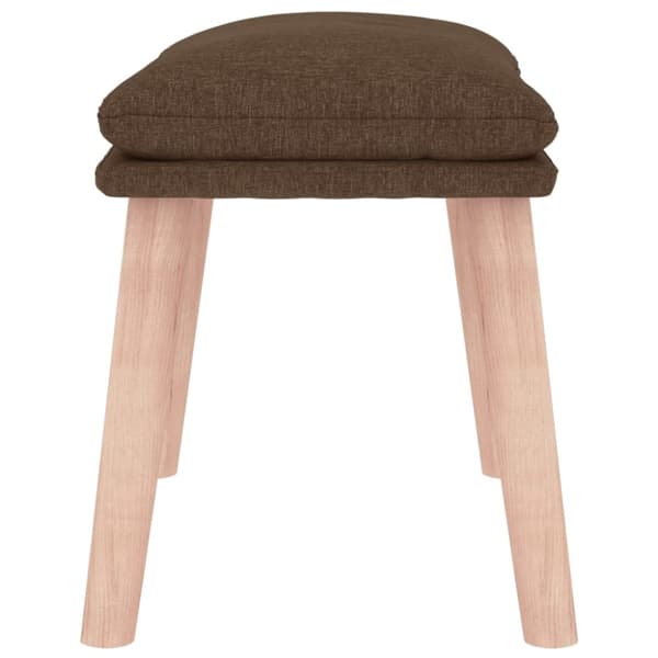 vidaXL Fotpall brun 45x29,5x35 cm tyg