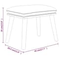 Miniatyrbild 6 av 6: vidaXL Fotpall brun 45x29,5x35 cm tyg