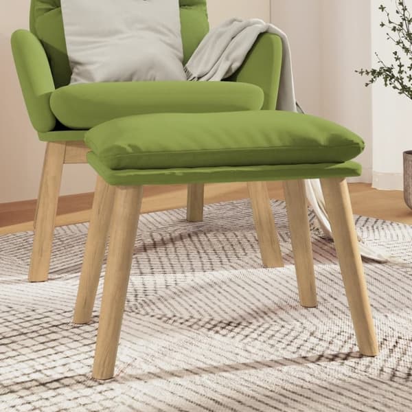vidaXL Fotpall ljusgrön 45x29,5x39 cm sammet