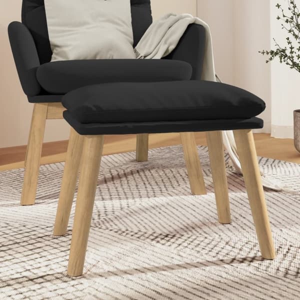 vidaXL Fotpall svart 45x29,5x35 cm sammet