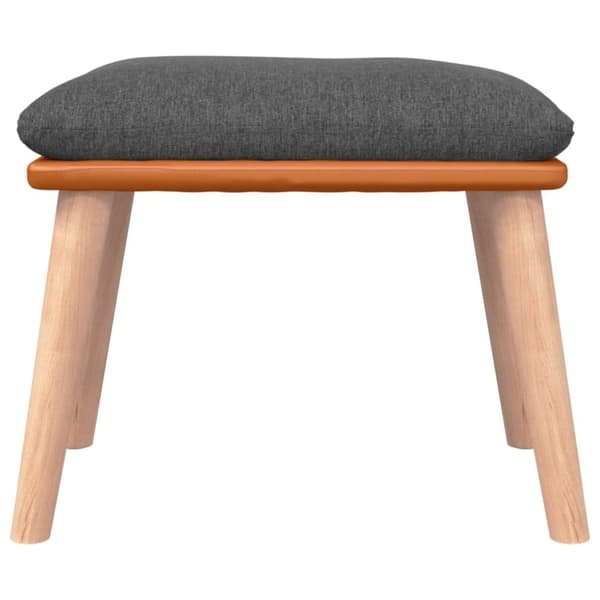 vidaXL Fotpall mörkgrå 45x29,5x35 cm tyg och konstläder