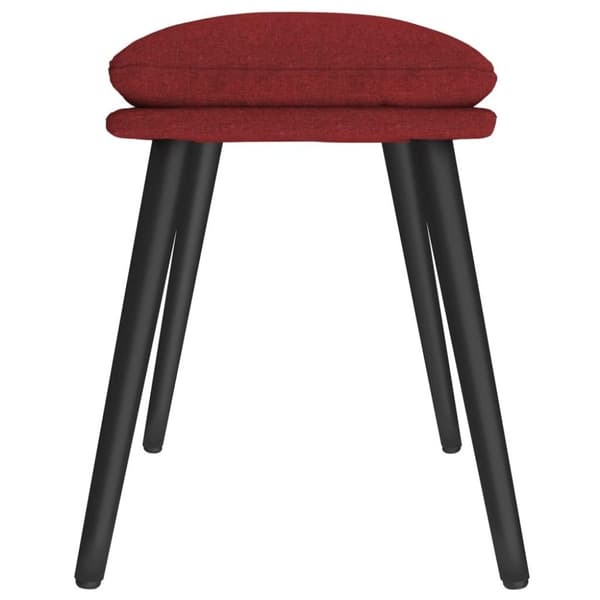 vidaXL Fotpall vinröd 45x29,5x35 cm tyg