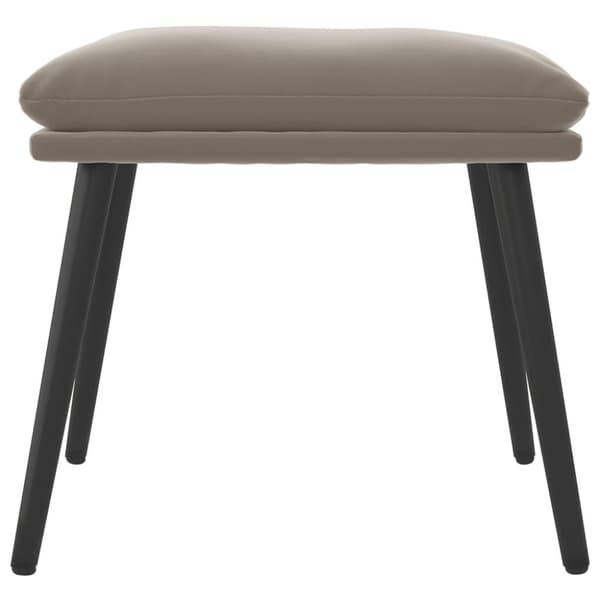 vidaXL Fotpall ljusgrå 45x29,5x35 cm sammet