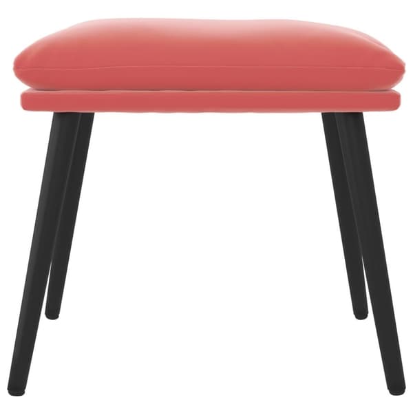 vidaXL Fotpall rosa 45x29,5x35 cm sammet