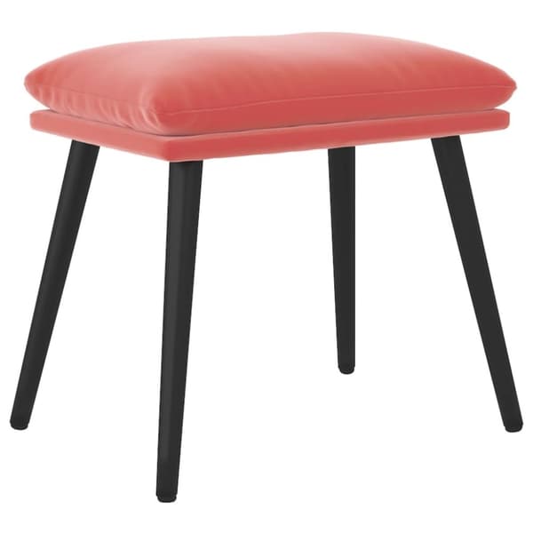 vidaXL Fotpall rosa 45x29,5x35 cm sammet
