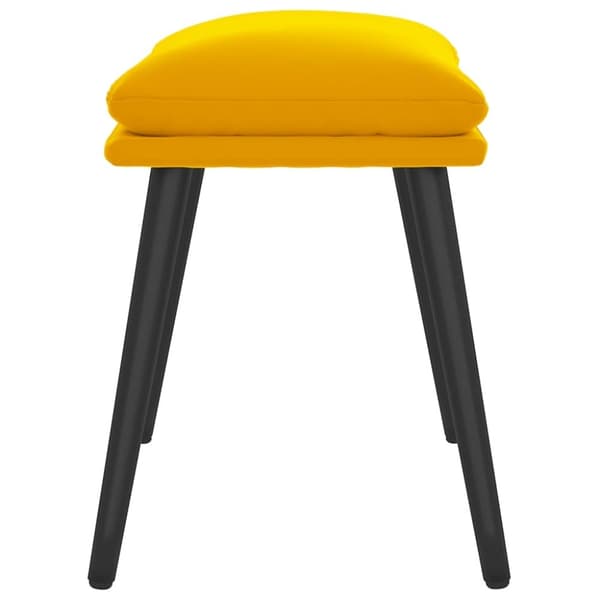 vidaXL Fotpall senapsgul 45x29,5x35 cm sammet