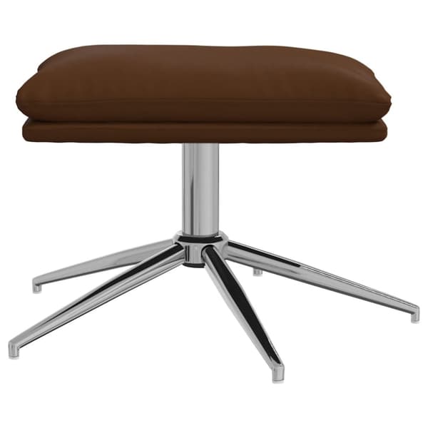 vidaXL Fotpall brun 45x29,5x35 cm glansig konstläder
