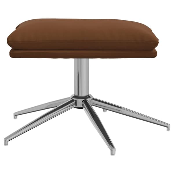 vidaXL Fotpall brun 60x60x35 cm mikrofibertyg