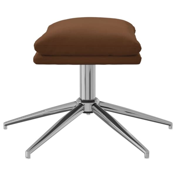 vidaXL Fotpall brun 60x60x35 cm mikrofibertyg
