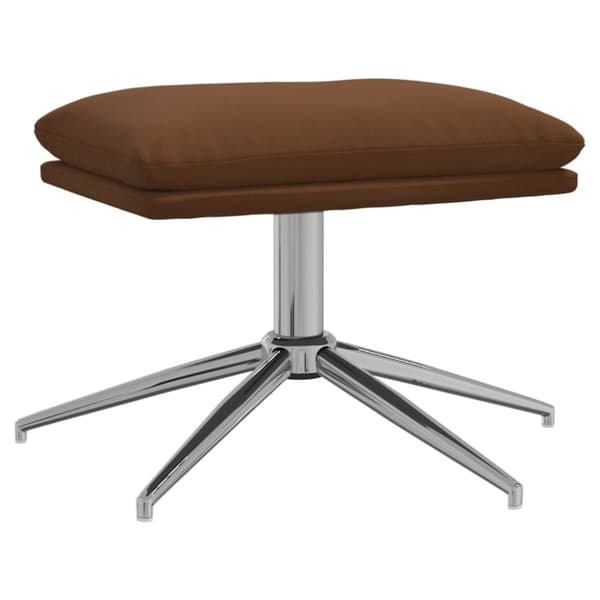 vidaXL Fotpall brun 60x60x35 cm mikrofibertyg