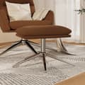 Miniatyrbild 1 av 7: vidaXL Fotpall brun 60x60x35 cm mikrofibertyg
