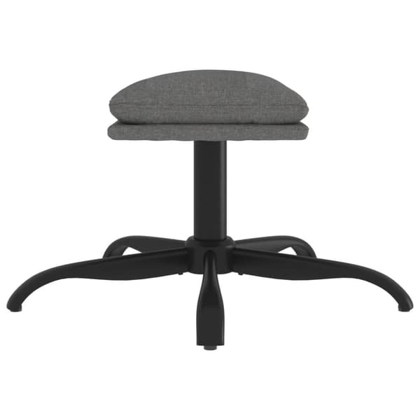 vidaXL Fotpall ljusgrå 60x60x36 cm tyg