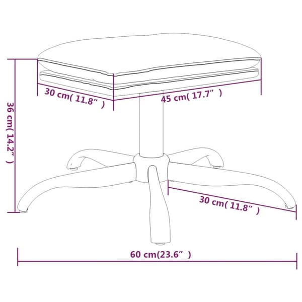 vidaXL Fotpall brun 60x60x36 cm tyg