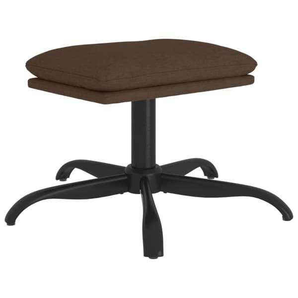 vidaXL Fotpall brun 60x60x36 cm tyg