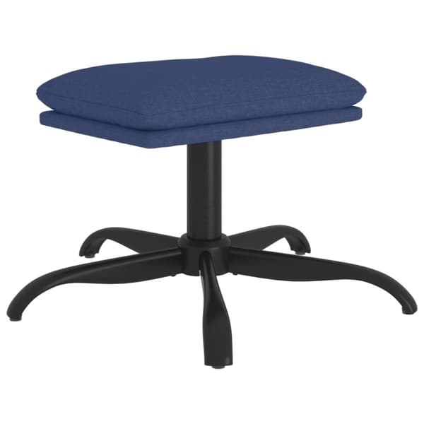 vidaXL Fotpall blå 60x60x36 cm tyg