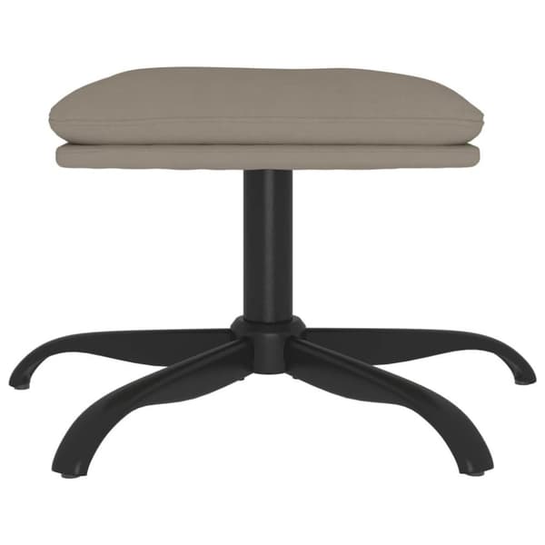 vidaXL Fotpall ljusgrå 60x60x36 cm sammet