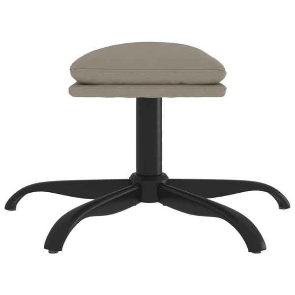 vidaXL Fotpall ljusgrå 60x60x36 cm sammet